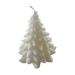 Albero bianco innevato candela artigianale