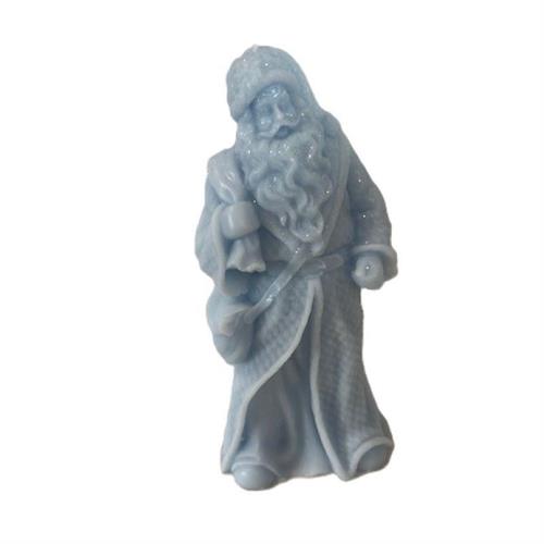 Candela Babbo Natale azzurro polvere