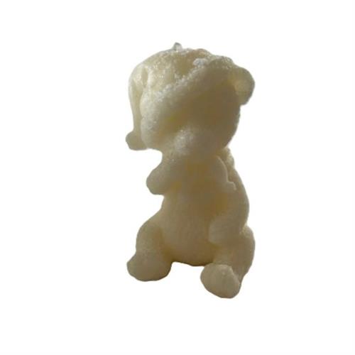 Candela orsetto bianco innevato