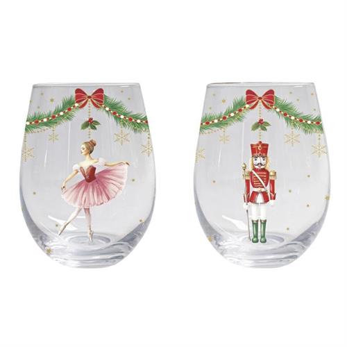 Bicchieri in vetro Magie de Noel (2PZ)