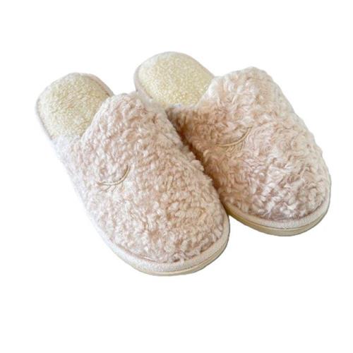 Pantofole Beige effetto pecora, misura 36/38