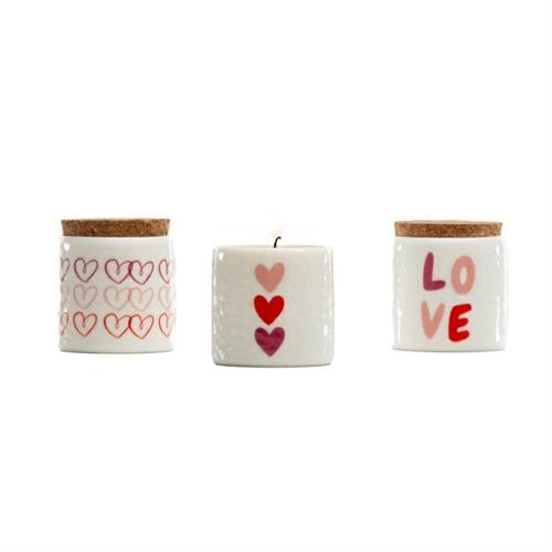Set 6 candele assortire love