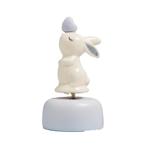 Carillon coniglietto azzurro con cuoricino