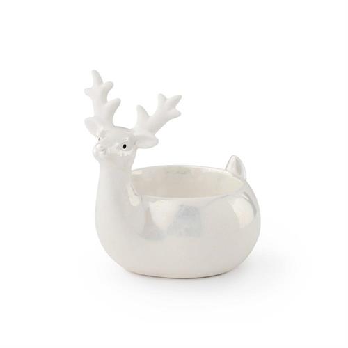 Renna porta tealite  porcellana