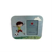 Portafoto calciatore in legno