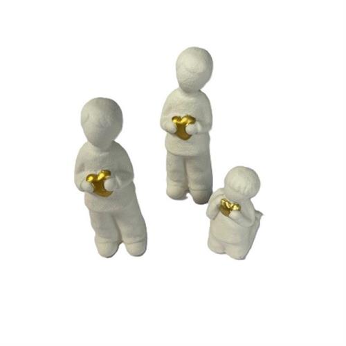 Kit 3 bimbo cuore oro