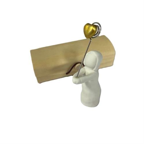 Kit 4 bimba memoclip cuore oro