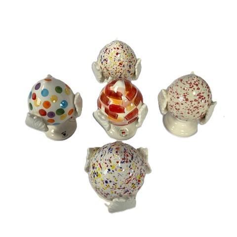 Kit composto da 5 pumi dipinti a mano