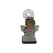 Memoclip angioletto cuore rosa