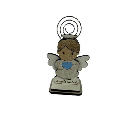 Memoclip angioletto cuore azzurro