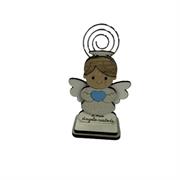 Memoclip angioletto cuore azzurro