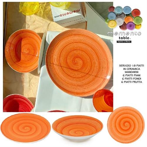 Servizio piatti colorato Mandarin Memento ceramica