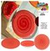 Servizio piatti colorato Red Memento ceramica