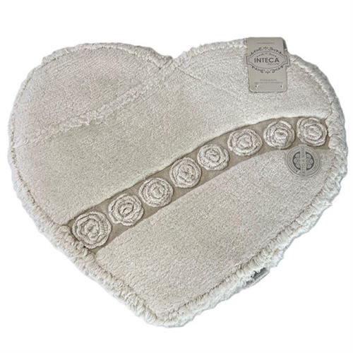 Tappeto cuore Rose Romance, bianco avorio