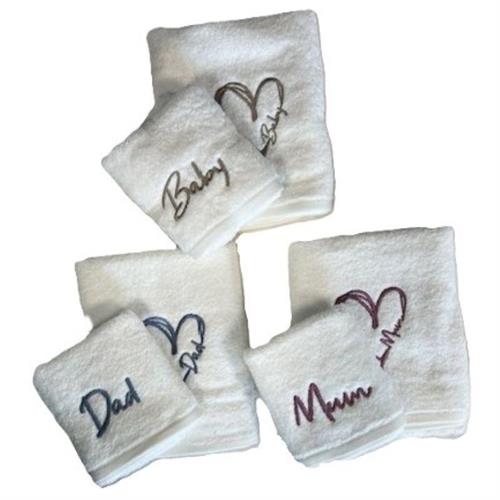 Set asciugamani viso e ospite Famiglia