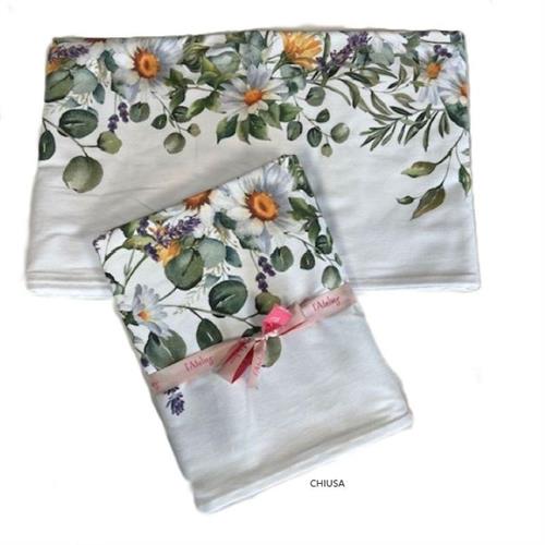 Tovaglia decorazione M'ama non m'ama 155x220 cm