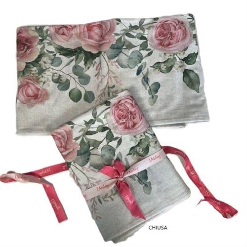 Tovaglia decorazione Rosa senza Spine 155x220 cm