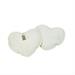 Coppia cuscini arredo a forma di cuore con imbottitura, bianco avorio
