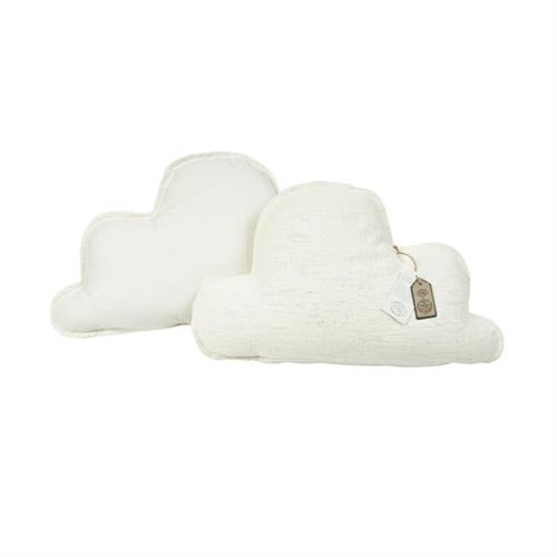 Coppia di cuscini a forma di nuvola con imbottitura bianco avorio