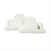Coppia di cuscini a forma di nuvola con imbottitura bianco avorio