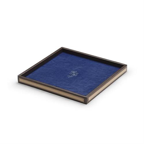 Vassoio in pelle quadrato Pozzi Milano 1876