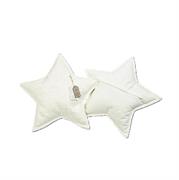 Coppia cuscini arredo a forma di stella con imbottitura bianco avorio