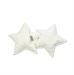 Coppia cuscini arredo a forma di stella con imbottitura bianco avorio
