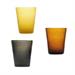 Bicchieri vetro sfumato Amber/Popcorn/Black trasparent Memento (6PZ)