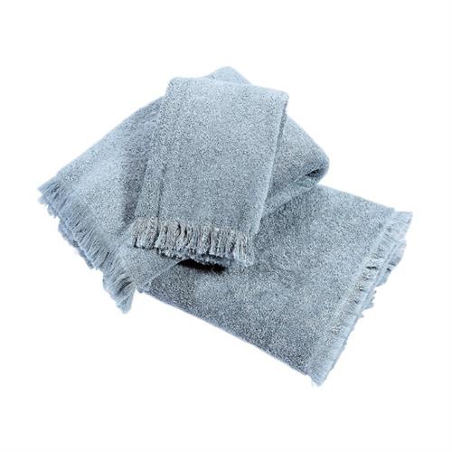 Set 2 asciugamani viso e ospite azzurro vintage