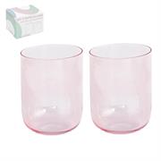 Bicchiere vetro rosa Rainbow Easy Life (6PZ)