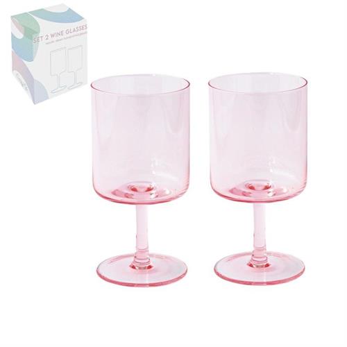 Calice vetro rosa Rainbow Easy Life (6PZ)