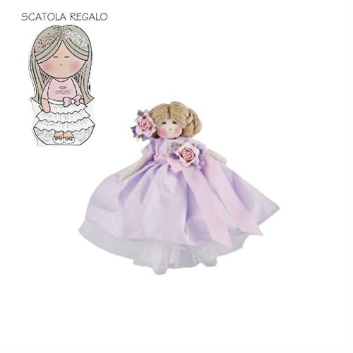 Bambola di stoffa media lilla