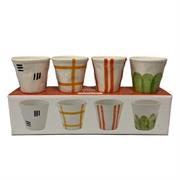 Set 4 bicchierini caffè fantasie assortite orange Easy Life