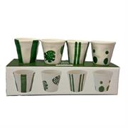 Set 4 bicchierini caffè fantasie assortite green Easy Life