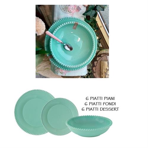 Piatti Tiffany Acquamarina Easy Life (18Pz)