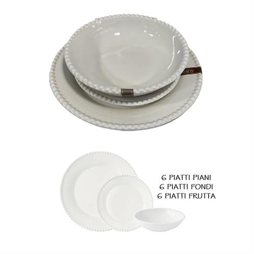 Piatti Tiffany Bianco Easy Life (18Pz)