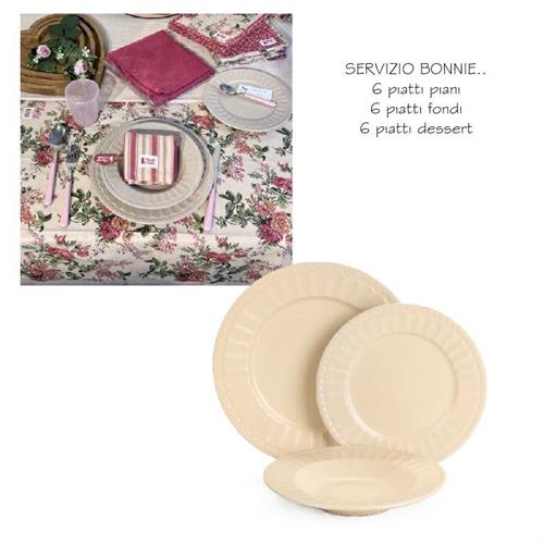 Piatti stonware beige Nuvole di Stoffa (18Pz)