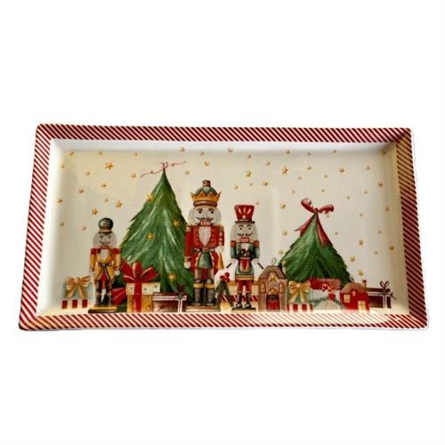 Vassoio rettangolare Carol rosso Nuvole di Stoffa