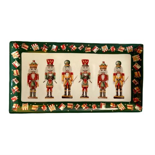 Vassoio rettangolare Carol verde Nuvole di Stoffa