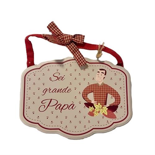 Targhetta dedica Papà Nuvole di Stoffa