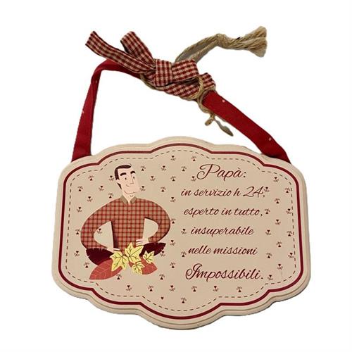 Targhetta dedica Papà Nuvole di Stoffa