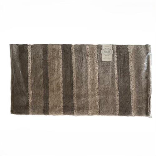 Tappeto Nuance cotone tinto filo righe grigio