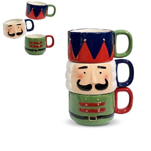 Set 3 tazze componibili Schiaccianoci Nuvole di Stoffa