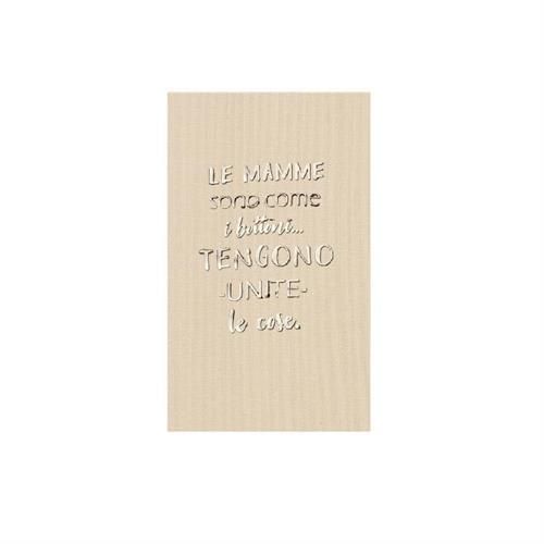 Canovaccio beige con dedica per la mamma Nuvole di Stoffa