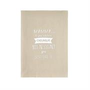 Canovaccio beige con dedica per la mamma Nuvole di Stoffa