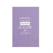 Canovaccio lilla con dedica per la mamma Nuvole di Stoffa