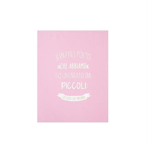 Canovaccio rosa con dedica per i nonni Nuvole di Stoffa