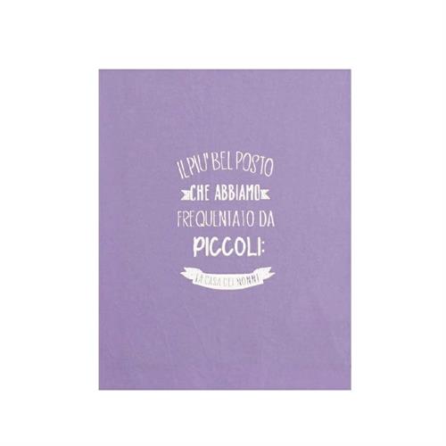 Canovaccio lilla con dedica per i nonni Nuvole di Stoffa