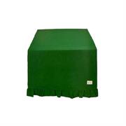 Runner verde con balza Nuvole di Stoffa