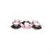 Set bicolore rosa/marrone tazzine con piattino Nuvole di Stoffa